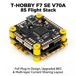 T-HOBBY <span class=keywords><strong>VELOX</strong></span> F7 SE V70A 8S Flight Stack F722 FC + V70A 4in1 AM32 ESC pour drone FPV freestyle longue portée cinématique de 5, 6 et 7 pouces - Product Image 2