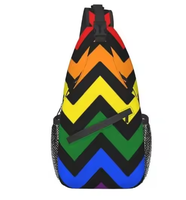 Benutzerdefinierte Regenbogen LGBTQ Pride Umhängetasche für Schwule Männer, Hochwertiges Design, Outdoor Crossbody-Tasche, Schultertasche, Brusttasche, Alltagstasche