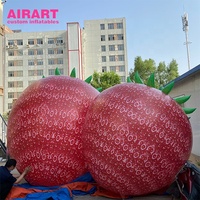 Décoration publicitaire : Fruits de dessin animé gonflables en forme de fraise, modèles de fraises gonflables personnalisés pour l'affichage