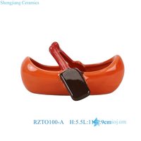 Figurines de canards en céramique rouge, verte et jaune de style hollandais RZTO100-A/ RZTO101-A/ RZTO102-A
