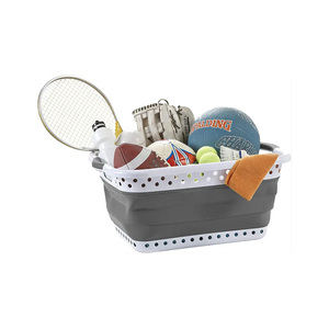 WIREKING Larger Hamper Home Clothes Plastic Storage Basket Collapsible Laundry Basket Organize Box