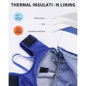 กระเป๋าใส่น้ำแบบกันน้ำ 2 ลิตร น้ำหนักเบา สายสะพายไนลอน สีโลโก้ตามสั่ง สำหรับใส่โทรศัพท์มือถือ หมวกกันน็อค ตาข่ายสำหรับจักรยานและวิ่ง - Product Image 5