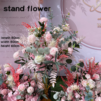 Fleur artificielle en soie en gros pour toile de fond de mariage fleurs séchées suspendues chemin de table Arrangement de fleurs