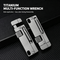 Clé multifonction en alliage de titane, clé à fourche réglable à double tête, outil EDC portable, personnalisé pour la réparation quotidienne en extérieur