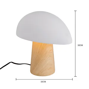 Modern Design Style Interior Decoration Hotel Desk Lighting Creative Mushroom Led Black Table Lamp