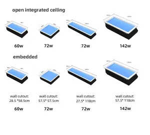 현대 600*600mm 조명 기구 제조 실내 조명 패널 램프 하늘 Led 빛 루핑 사각 패널 빛