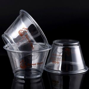 Gobelets à thé Boba 93 mm en PET transparent jetables, capacité 10oz/12oz/350ml, fond plat, avec couvercle et manchon pour paille, pour boissons froides - Product Image 2