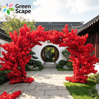 Arche florale d'entrée de mariage, arche décorative pour portail de lieu de réception, ornement paysager