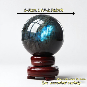 Venda quente de Alta Qualidade Cristais <span class=keywords><strong>Labradorite</strong></span> Natural Esfera Bola Pedra Home Decor Presentes e Cura Energia Outros Artesanato De Cristal - Product Image 2
