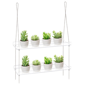 <span class=keywords><strong>Étagère</strong></span> murale à fleurs suspendue moderne à 3 niveaux pour salon, <span class=keywords><strong>étagère</strong></span>s flottantes pour jardin d'intérieur, <span class=keywords><strong>étagère</strong></span> à plantes murale en acrylique transparent robuste - Product Image 2