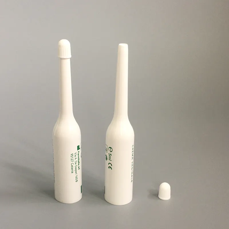 Dược phẩm Thuốc mỡ d19mm mũi dài 5ml 2 lớp trắng mềm PE ống kem nhựa cho chăm sóc cá nhân