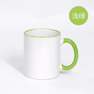 Bone China Ceramic <b>Mug</b> Color Handle Sublimation Blanks Coffee/Tea Cup DIY Logo Image Print Foam <b>Box</b> Package Minimalist - Product Image 4