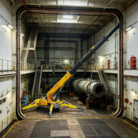 Mini-grue araignée de type chenillé de 5 tonnes avec stabilisateurs hydrauliques pour levage dans les espaces étroits