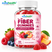 Gummies de fibres sans sucre à marque privée, formule personnalisée avec 5g de fibres prébiotiques pour un soutien digestif quotidien