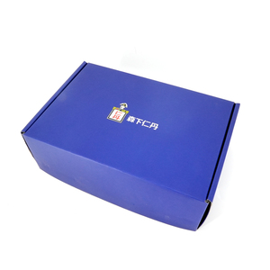 Boîte d'expédition personnalisée écologique de couleur bleue imprimée pour vêtements et documentation - Product Image 6