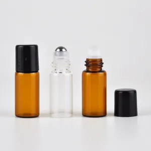 热卖定制自有品牌5毫升时尚玻璃瓶哑光迷你香水滚筒瓶