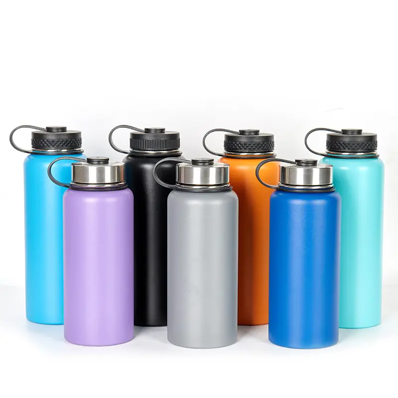 32oz Big Capacity Double Wall Vacuum Flask Insulated Stainless Steel Sport Leakage Proof Water Bottle