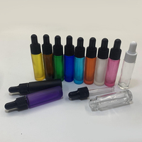 Hengjian — bouteille d'huile essentielle cosmétique de 10ml, mini bouteille compte-gouttes en verre vide, couleur bicyclette avec capuchon blanc noir pour huile de massage