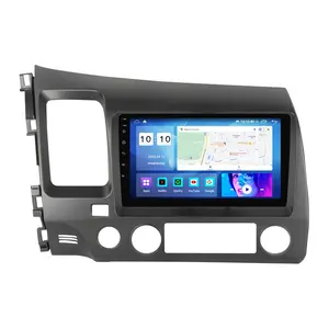 MEKEDE MS android 4G/5G LTE WiFi 1280*720 resolution for 9 inch Honda Civic 2005-2012 8+256G IPS touch screen GPS navigation