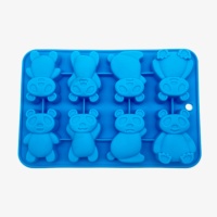 Moule à gâteau panda 3D fait main en silicone alimentaire réutilisable antiadhésif résistant à la chaleur, forme carrée, outil de pâtisserie multifonctionnel DIY