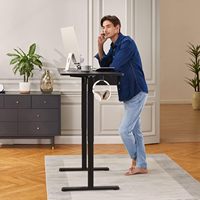 Bureau debout électrique moderne Fengyi avec cadre en acier, 4 réglages de hauteur à mémoire de forme, plateau ergonomique réglable en bois de 47,2 pouces