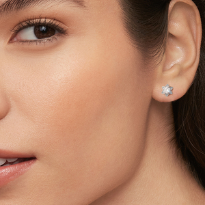 Grandes boucles d'oreilles Moissanite GRA certificat femmes bijoux de mode 6mm diamant 925 argent Sterling VVS Moissanite boucles d'oreilles hommes - Product Image 3