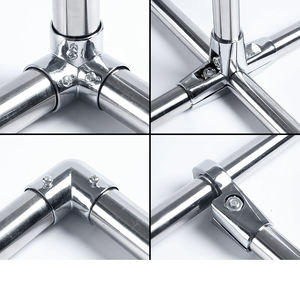 Gran oferta, Conector de tubo redondo de acero inoxidable duradero de 4 vías de alta calidad - Product Image 2