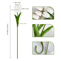 Tulipes artificielles, fleurs artificielles au toucher réaliste, 13,5 pouces, tiges de tulipes en PU pour mariages, festivals et décoration intérieure