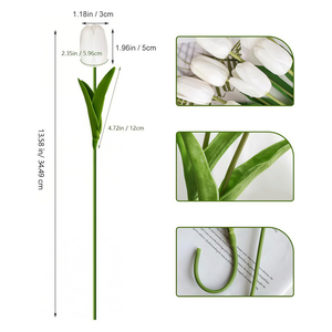 <span class=keywords><strong>Tulipanes</strong></span> Artificiales de Tacto Real, <span class=keywords><strong>Flores</strong></span> Artificiales de PU de 13.5 Pulgadas, Tallos de Tulipán para Bodas, Festivales y Decoración del Hogar - Product Image 5