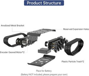 Encoder di assorbimento degli urti del motore a corrente continua del telaio del Robot Smart Car Full-Metal fai da te - Product Image 2