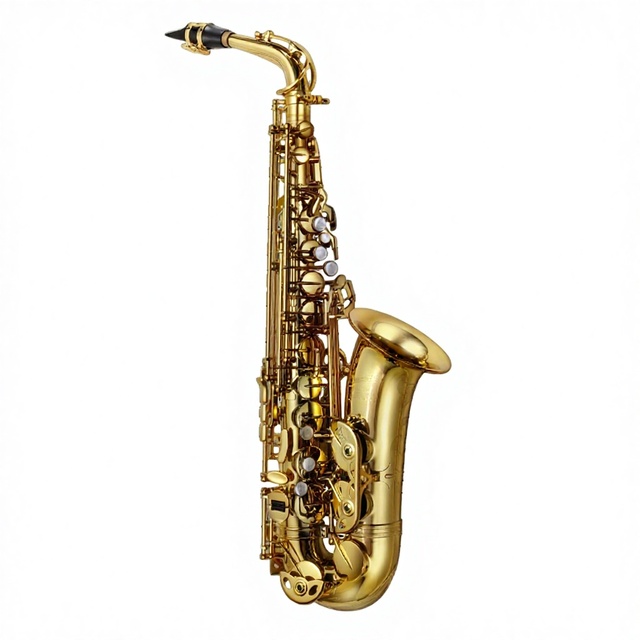P. Mauriat Music Brand Gold Lacquer Finish Alto Saxophone for Student Beginners with EB Tone Real Tone 201