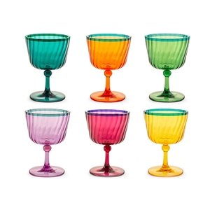 Ensemble de 6 gobelets en acrylique coloré de 25 cl pour cocktails et boissons - Product Image 1