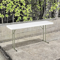 Table pliante en plastique HDPE durable de haute qualité, chaises d'extérieur portables, design moderne, ensembles de salle à manger pour hôtel, parc