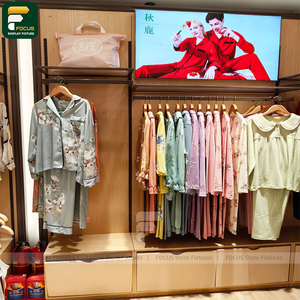 Meuble de présentation de vêtements de luxe haut de gamme pour boutique, étagère murale, comptoir de caisse - Product Image 3