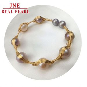 Gelang mutiara air tawar mutiara sedikit cacat gelang lilit gadis kepribadian ornamen - Product Image 2