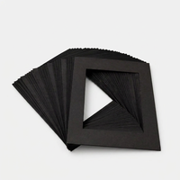 Passe-partout sans acide 1,0-2,0 mm à âme noire, biseauté, pour encadrement photo et œuvres d'art, taille personnalisée, emballage inclus