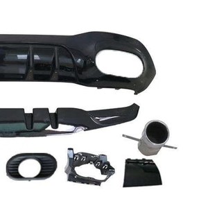 Kit de modification en plastique ABS pour diffuseur arrière et embout d'échappement Mercedes-Benz Classe A W177 2019+ compatible avec le pare-chocs - Product Image 2