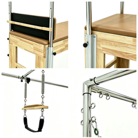 Table de Pilates Cadillac en bois de caoutchouc commercial avec coussin en PU pour la rééducation en studio