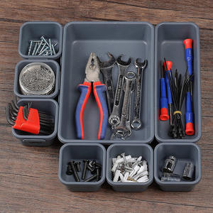 Juego de 8 bandejas organizadoras de cajones, divisores modulares entrelazables para cajones - Product Image 6