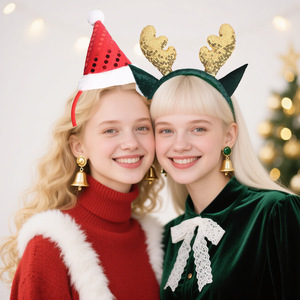 Décorations <span class=keywords><strong>de</strong></span> Noël Bandeau pour adultes et enfants Bois <span class=keywords><strong>de</strong></span> wapiti et bonhomme <span class=keywords><strong>de</strong></span> neige Boucle Design Accessoire <span class=keywords><strong>de</strong></span> robe <span class=keywords><strong>de</strong></span> fête - Product Image 4