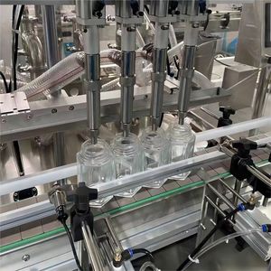 Automatische 4-kops waterflesvuller, sap-, drank- en detergentiekvuller, kwantitatieve dispenser, vloeistofvulmachine - Product Image 4