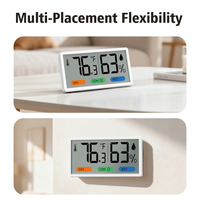 Termometer Inkubator Telur Baterai AAA Layar Besar Termometer Inkubator Telur Higrometer Layar LCD