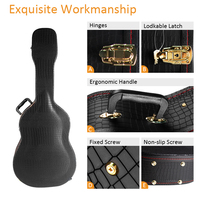 Étui rigide pour guitare acoustique de 41 pouces à prix d'usine TN-YH-41-1EY avec accessoire d'instrument de musique en bois dur massif et en cuir PU