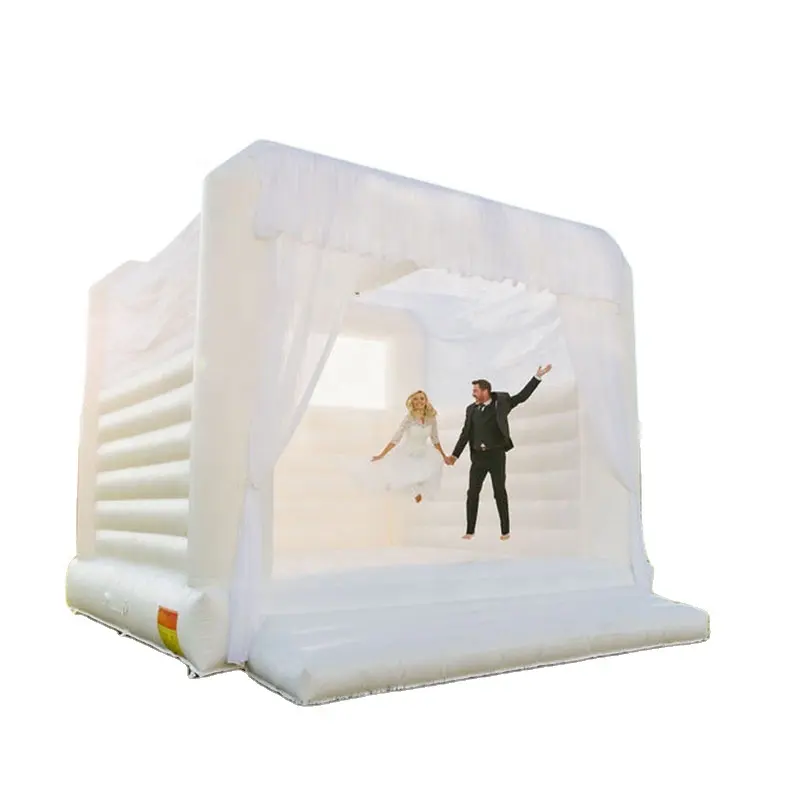 High quality Popular Bouncer Inflatable Wedding Bouncy Castle White Bounce House With Slide from LA ship to all USA CITIES