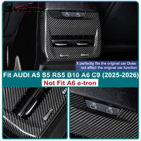 Pour AUDI A5 S5 RS5 B10 A6 C9 2025-2026, panneau de ventilation arrière en fibre de carbone véritable, 1 pièce, berline, Avant, Sportback, Allroad, accessoires de voiture