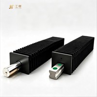 Gaine souple accordéon pour protection de rail de guidage linéaire CNC, protection IP54, en acier inoxydable, anti-poussière