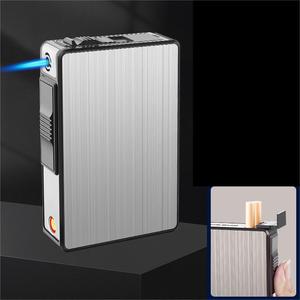 Étui à cigarettes <span class=keywords><strong>personnalisé</strong></span> fait à la main en métal aluminium avec briquet USB et boîte à cigares allume-gaz - Product Image 6