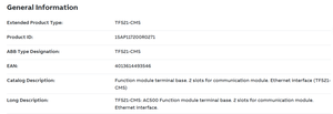 ฐานเทอร์มินัล MS- TF521-CMS รุ่นดั้งเดิมใหม่ 1SAP117200R0271 AC500 PLC ฟังก์ชันโมดูลเบส มีสินค้าในสต็อก ตรวจสอบสภาพแบรนด์ - Product Image 2