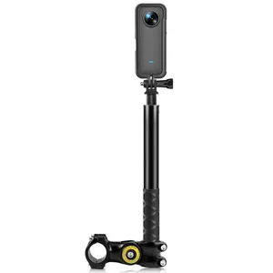 Livraison directe PULUZ moto vélo guidon support de caméra adaptateur avec support monopode