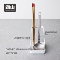 Support de rangement multifonctionnel SHIMOYAMA pour couvercles de casseroles et repose-cuillères – Organisateur de comptoir pour cuisine